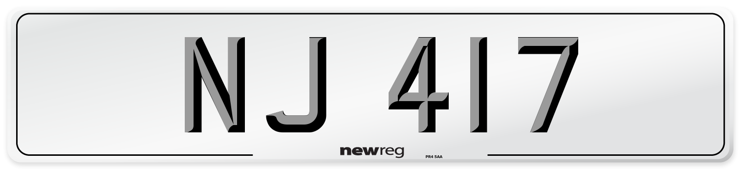NJ 417 Number Plate from New Reg
